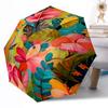 Rainbow Hibiscus Drips Portable Automatic Umbrella with 8-Rib Sturdy Construction Perfect for Outdoor Adventures Compact Folding Umbrella