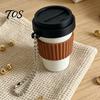 Focus Aid Clicker Toy 3D Printed Coffee Cup Clicker, Press Fidget for Hanging Stress Relief, Backpack Finger with Ball Chain