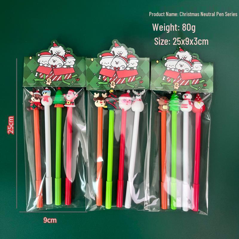 Festive Santa Claus Multi-color Ballpoint Pen for Highlighting and Marking