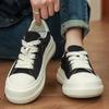 2025New Comfortable High-Quality Breathable Fashion Canvas Shoes for Men Summer Black Work Shoes Casual Big