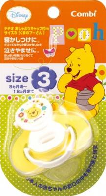 Combi Teteo Pacifier with Size Winnie the Pooh Cap, 3,