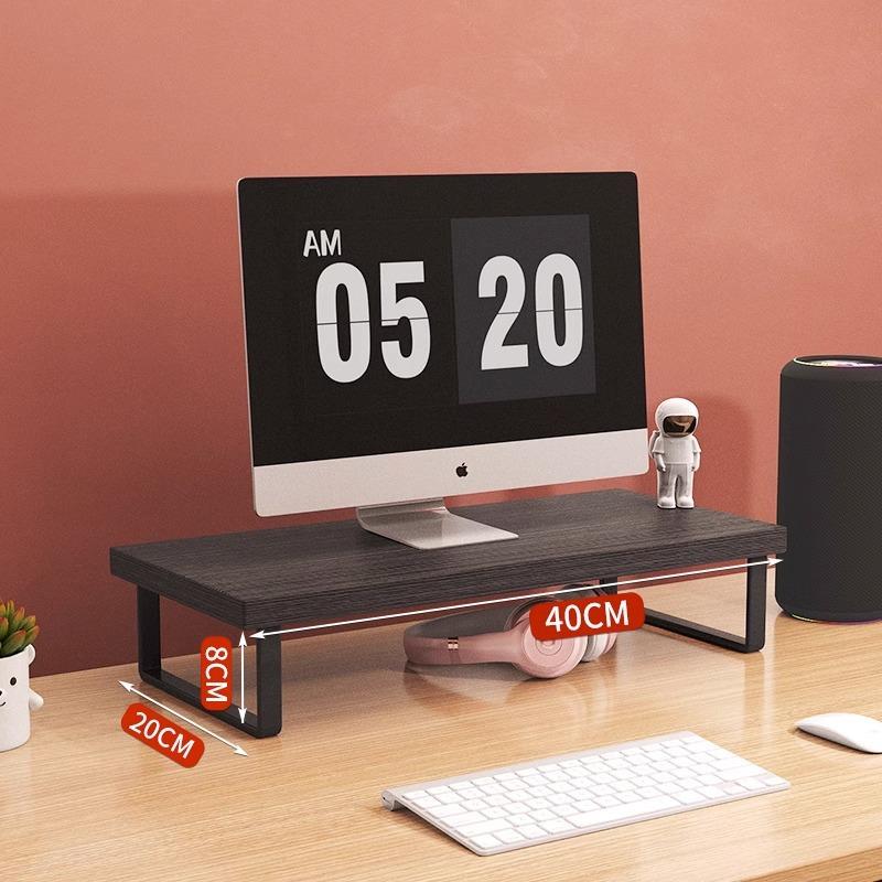 Wooden Computer Height Stand for Office Dormitory Laptops Desktop Computer Stand Office Accessories Storage Rack Home Garden