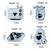 Black & White TV Player Brooch: Creative Heart-Shaped Alloy Badge for Bags, Clothing, Hats
