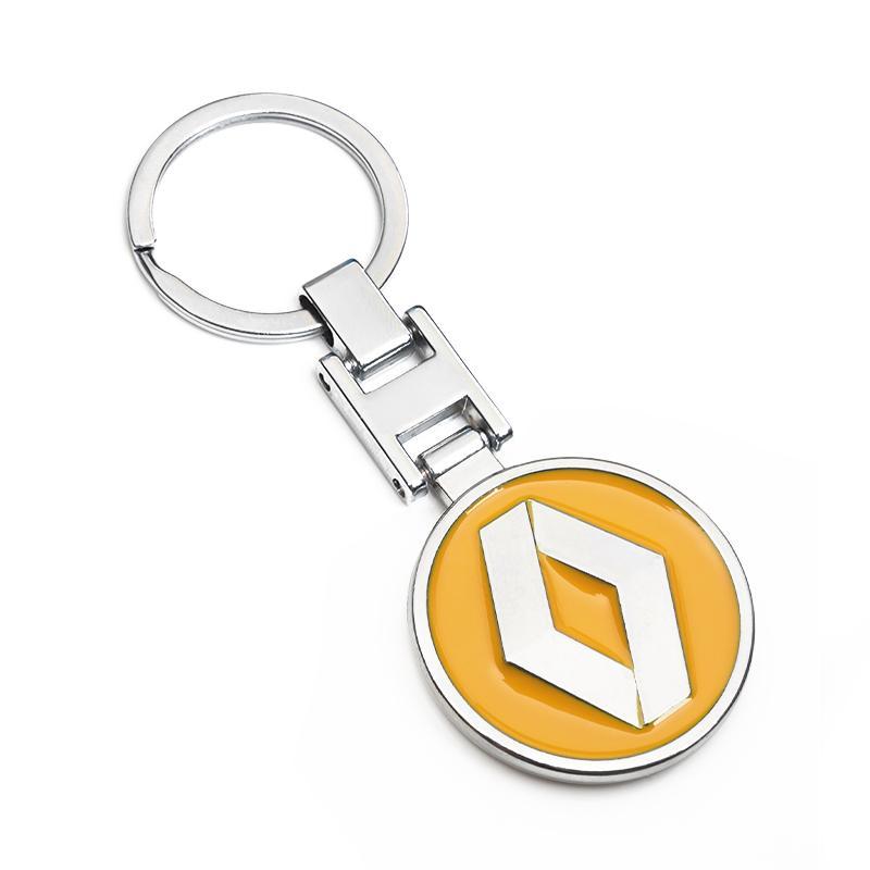 

2026 Hot For Renault Interior Stickers Zinc Alloy Car Key Ring Keychain Decor Accessories For Renault Megane Clio Kadjar Captur золотой