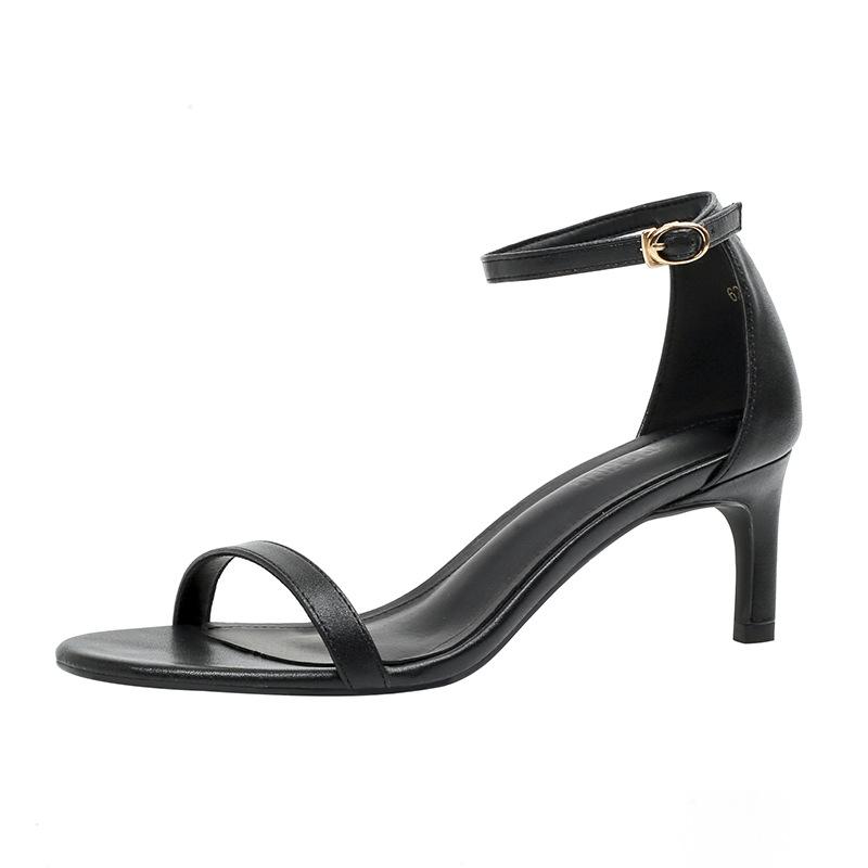 Sommar Damsandaler Mocka Höga Klackar Stiletto Mode Sandaler Damklackar Damskor Damsandaler Klassiska Sexiga Pumps