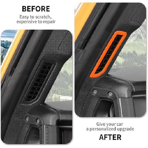 A-Pillar Air Vent Trim Interior Accessories Cover for -2025 Ford Bronco 2pcs