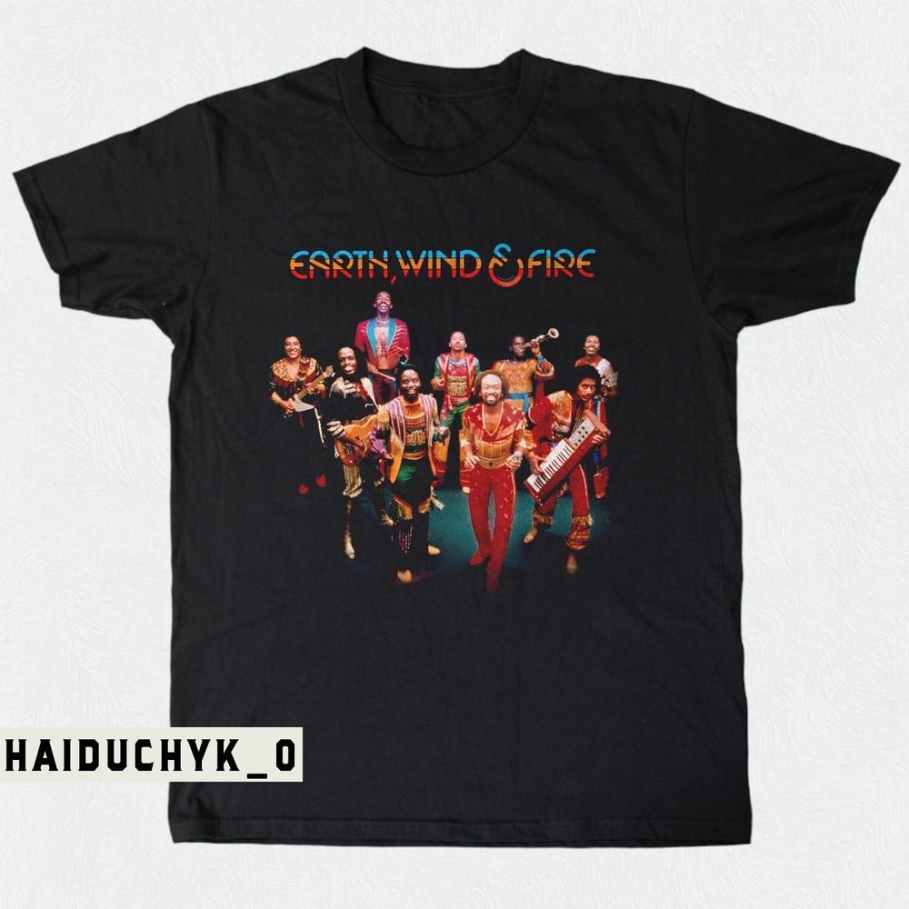 EARTH WIND FIRE Retro Unisex Black T-shirt S-5XL Unisex T-Shirt XXL