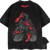 Geto Suguru T-Shirt Jujutsu Kaisen Herren Vintage Säurewäsche Affen Anime Grafik Streetwear Baumwolle Harajuku T-Shirt