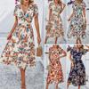 Diyun Women's Casual Vacation High-Waisted Print Dress - 2024 Spring/Summer Collection