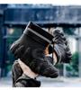 Men's Waterproof PVC Mid-Cut Snow Boots with Thick Non-Slip Sole, Fashionable, Warm, Dual-Purpose Casual Rubber Shoes.