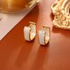 Luxury Geometric Zircon Ear Buckles Needle Fashion Earrings Women
