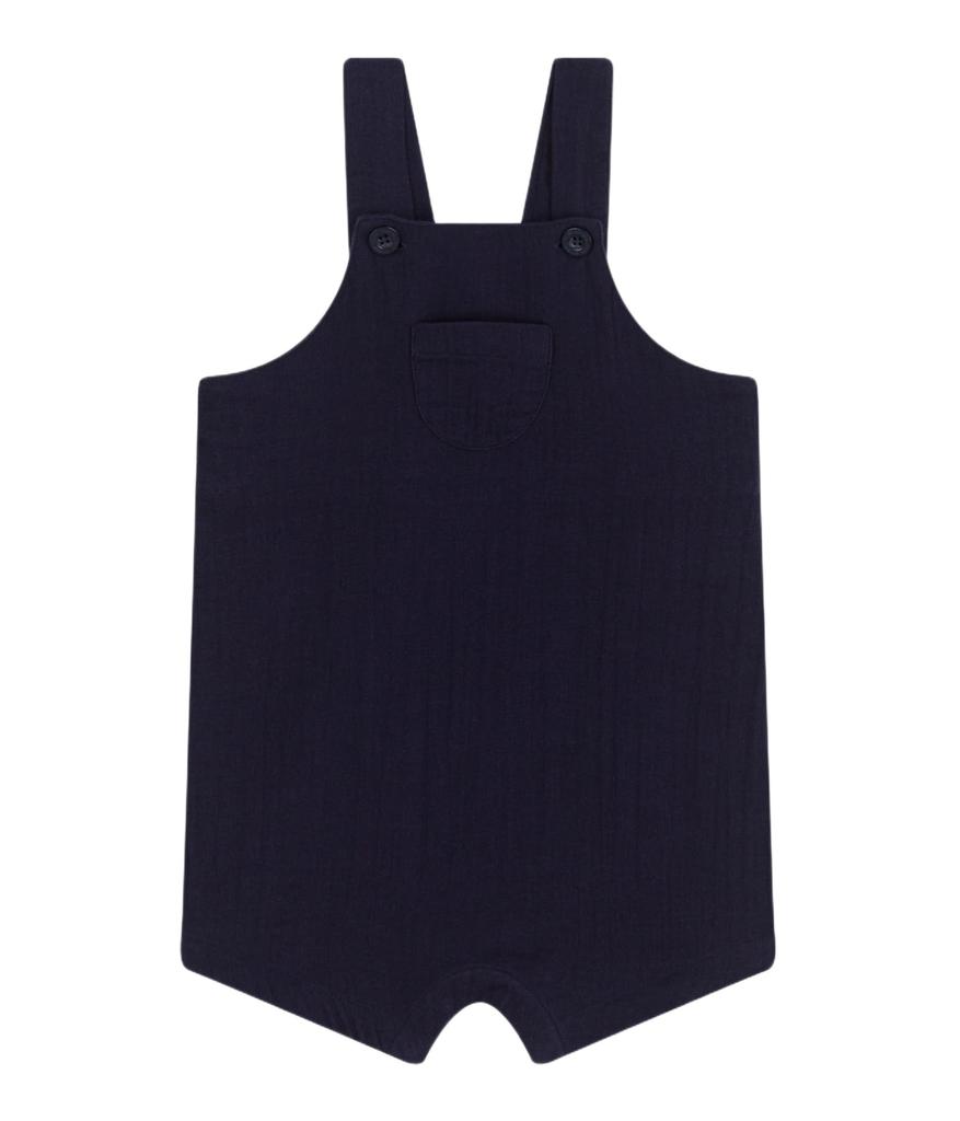 Short Overalls A0CEF Navy 24 Months 86cm [Petit Bateau]