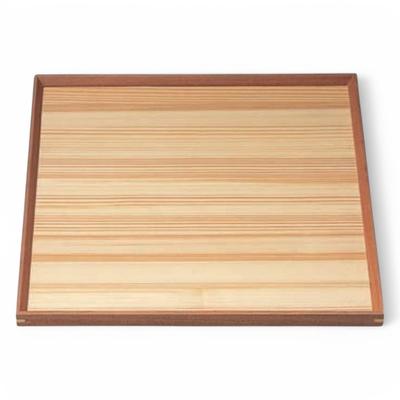 J-kitchens Small Item Storage Tray, Handy Wooden Ruler, 1 Pair, Handmade White Wood Square with Clear Finish, Made In Japan