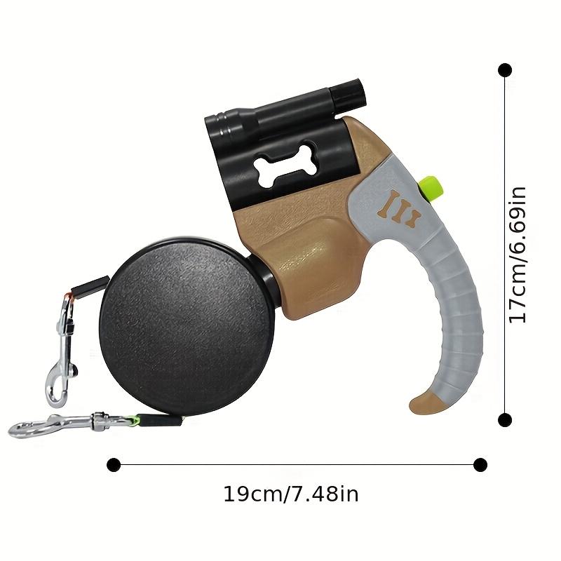 Dual Retractable Dog Leash Two In No Tangle Walking Lead Heavy Duty Automatic Rope Lock Padded Handle Small Medium Puppy Breeds