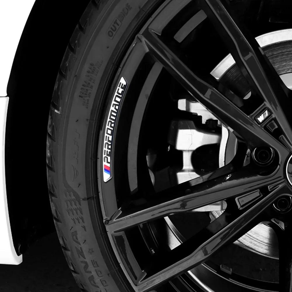 4Pcs Aluminum Car Wheel Rims Stickers Badge Auto Decoration For Bmw Performance E46 E90 E60 F10 F30 E39 E36 F20 E87 G30 E92 E91 BT8