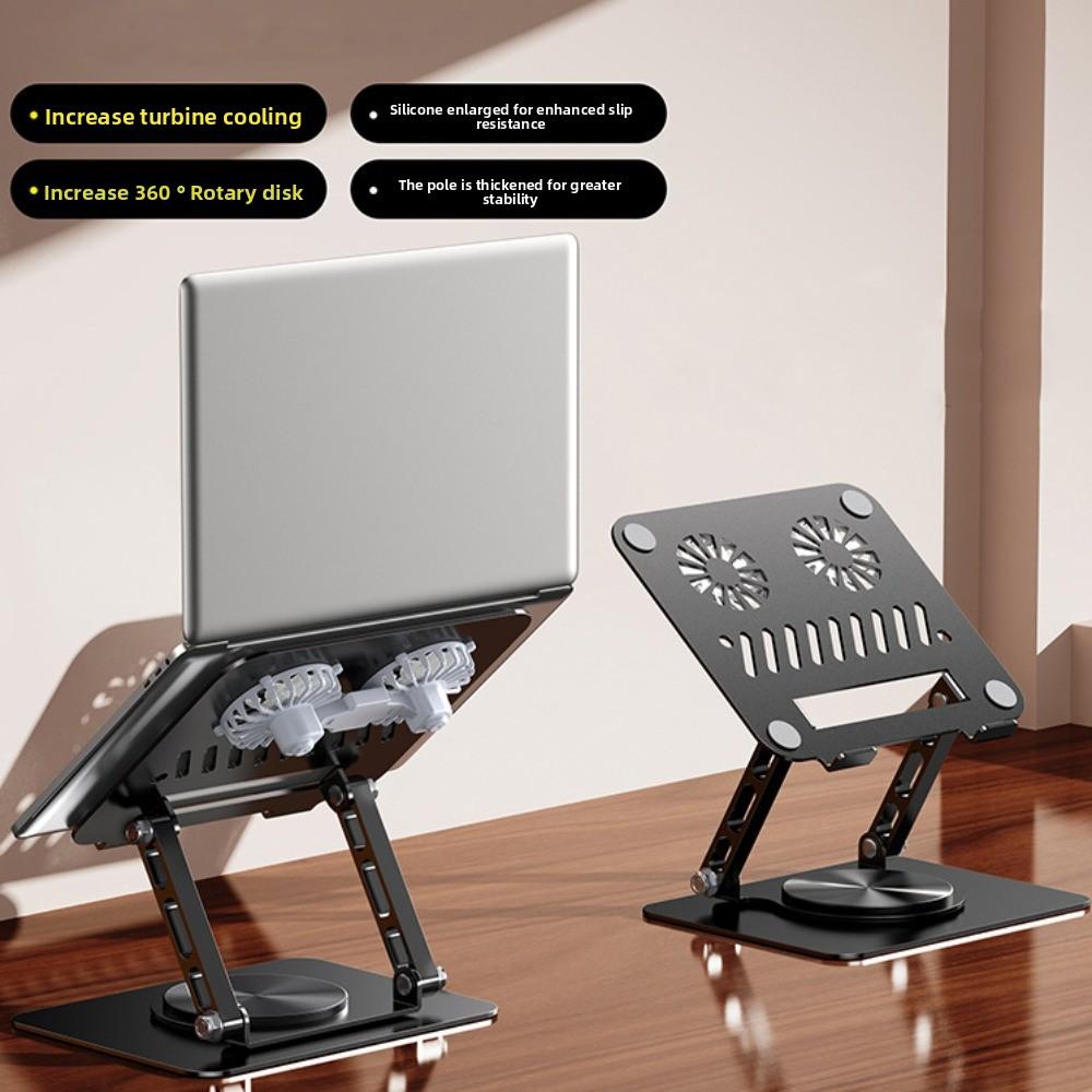360 ° Rotatable Cooling Fan Laptop Bracket Foldable Heat Dissipation Notebook Cooler Base Stand Adjustable Cooling