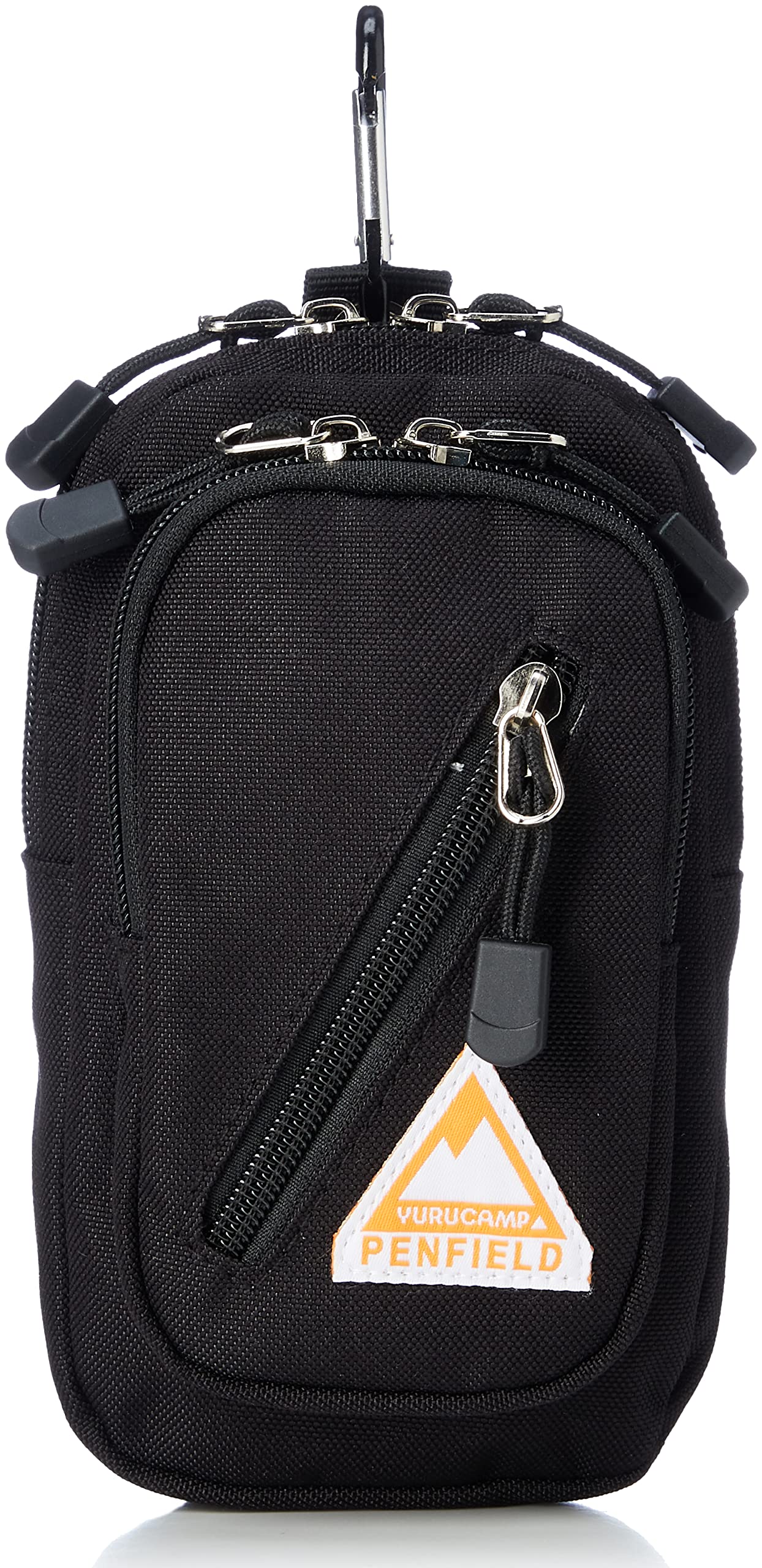 

Косметичка Penfield Yurucamp Collaboration с отделением для смартфона и черным карабином, чёрный