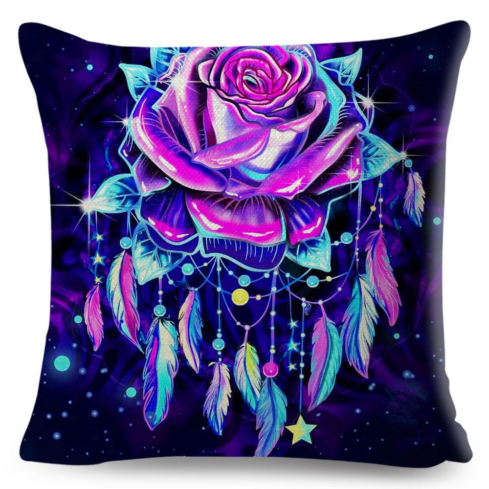 Fantasy Dream Catcher Series Decorative Pillowcase Bohemian watercolor cushion cover Sofa office seat cushion cover Home decor