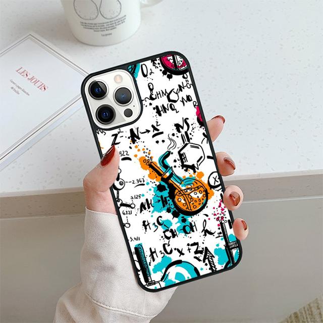 Vintage Seamless Chemistry Laboratory Phone Case For iPhone 17 Air 13 12 Cover For Apple 14 15 16 Pro Max Plus SE