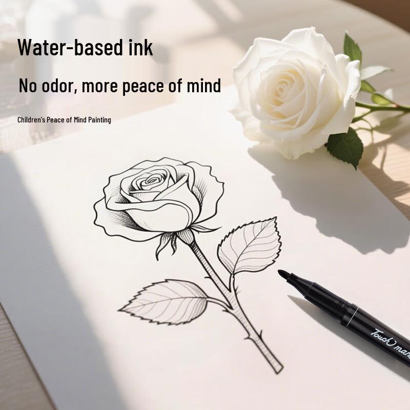Touch Mark Double-Headed Washable Black Outline Pens