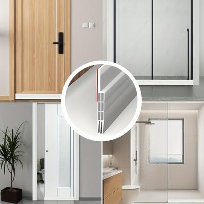 Door Bottoom Windshield Seal Strip Windproof Soundproof Door Sweep Draft Stopper Cuttable Foldable Weatherstrip Self Adhesive