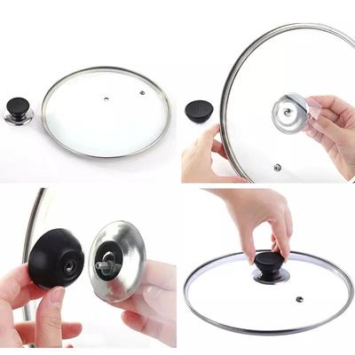 4pcs Kitchen Pot Lid Knobs Universal Pan Lid Holding Tops Replacement Lid Hand Grip Knob Handle Resistant Tool with Screwdriver Gift