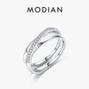 Anillo de plata de ley 925 con forma de cruz geométrica simple para mujer, diseño original de moda, regalo de cumpleaños, joyería fina