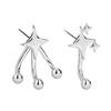 Cool Asymmetric Exquisite Stars Stud Earrings for Women Men Fashion Mini Dual Wearing Drop Earrings Party Jewelry Accessories