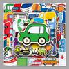 50 Cartoon Transportation Graffiti Stickers – DIY Reward Set for Kids