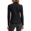 FILA Fleece Mock Neck Half-Zip Knit Long Sleeve T-Shirt Women Tops Deep-Black A11W511218FBK