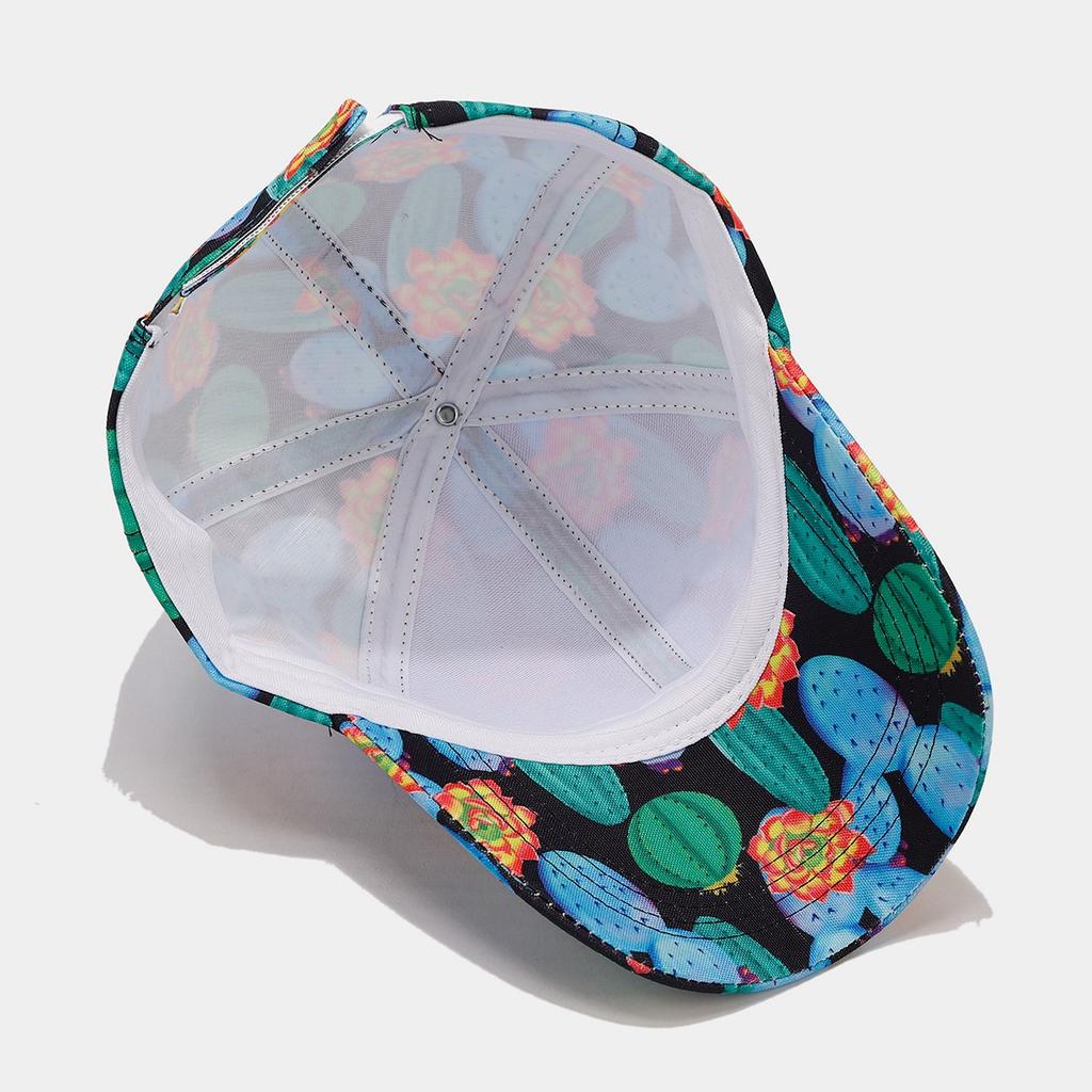 Tropisches Kaktusmuster Vollprint Baseballkappe Damenmode Atmungsaktive Sonnenschutzkappe Herren Sommer Outdoor-Sport Papa-Hüte