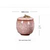 Portable Crackle Glaze White Ceramic Tea Canister