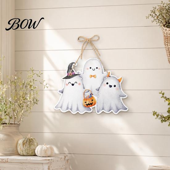 Decorative Halloween Pendant Pumpkin Door Hanging Decor, Spooky Festive Wall Ornament for Party Eye-catching Scene, Front Entryway