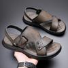 Sandals Men's 2025 Summer Casual Driving Beach Shoes Dual-purpose Outer Wear Driving Shoes Cool Slippers 2025