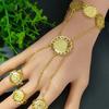 Trendy European American Hand Chain Bracelet Ring Combo for Women