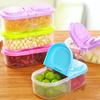 Dual Compartment Kids Snack Container BPA Free Plastic Storage Box With Transparent Lid Leakproof Design For Travel And Home Use