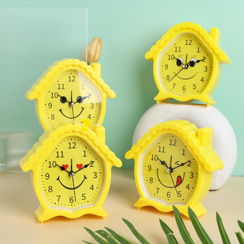 Candy Color Creative Cabin Alarm Clock Children's Bedside Clock Student Gifts