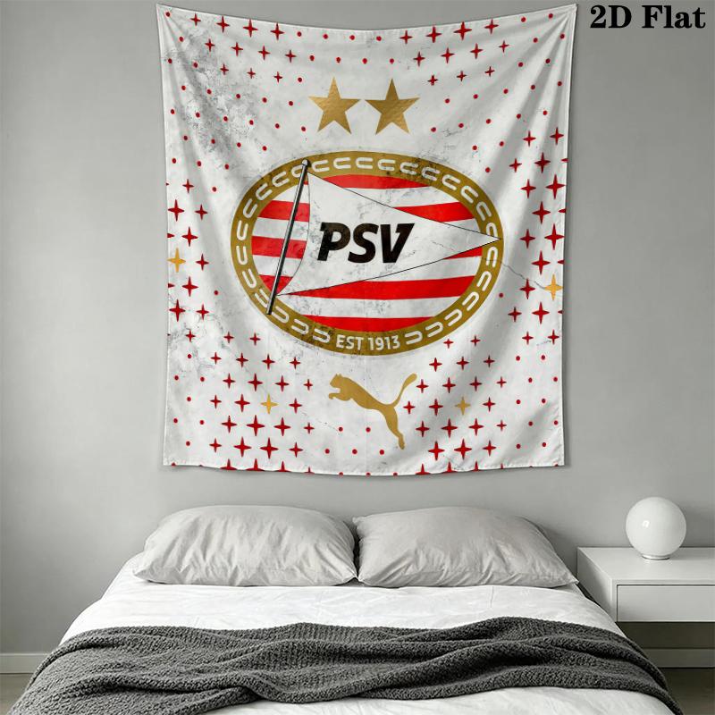 PSV Eindhoven Wall Tapestry Aesthetic Wall Hanging Printed Fabric Blanket Decorative Tapestries for Bedroom Living Room Home Decor