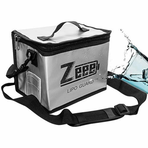 Zeee Battery Guard Safe Bag for LiPo and NiMH Batteries, Explosion-Proof, Flame-Retardant, Large Capacity, Battery Storage Case, Waterproof, Explosion