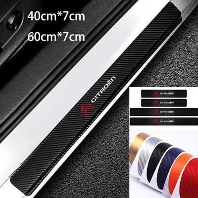 4 Pezzi Adesivi Protettori Soglia Portiera Auto per C1 C2 C3 C4 Grand Picasso C4L C5 C6 VTS C-ELYSEE C5 C6 C8 DS Auto Styling