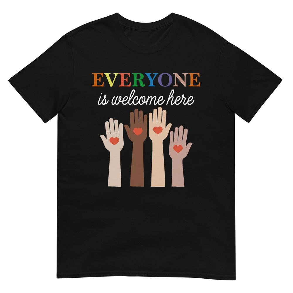 Everyone Is Welcome Here Idaho Teacher Tshirt S