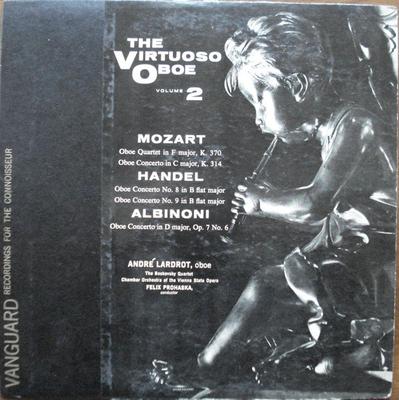 LP Plaat ANDRÉ LARDROT, FELIX PROHASKA CONDU - The Virtuoso Oboe Volume 2 VRS1060 Vanguard US Klassiek Gebruikt