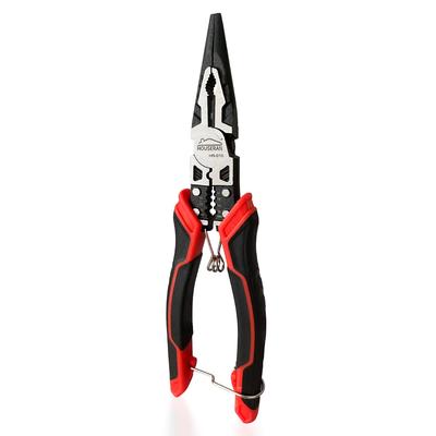 HOUSERAN Long Nose Thin 211mm Pliers, Tool, Ultra-Fine, Precision, Spring-Loaded, Locking, Multi-Function,