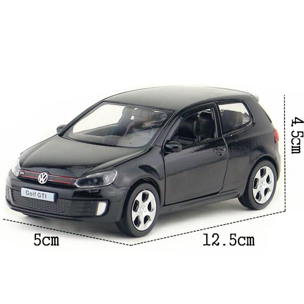 1:VW Golf 6 Modellauto im Maßstab 1:36 aus Metallguss, detailgetreue Nachbildung, Metallkarosserie, Türen zum Öffnen, Rückziehmechanismus – ideales Geschenk für Kinder
