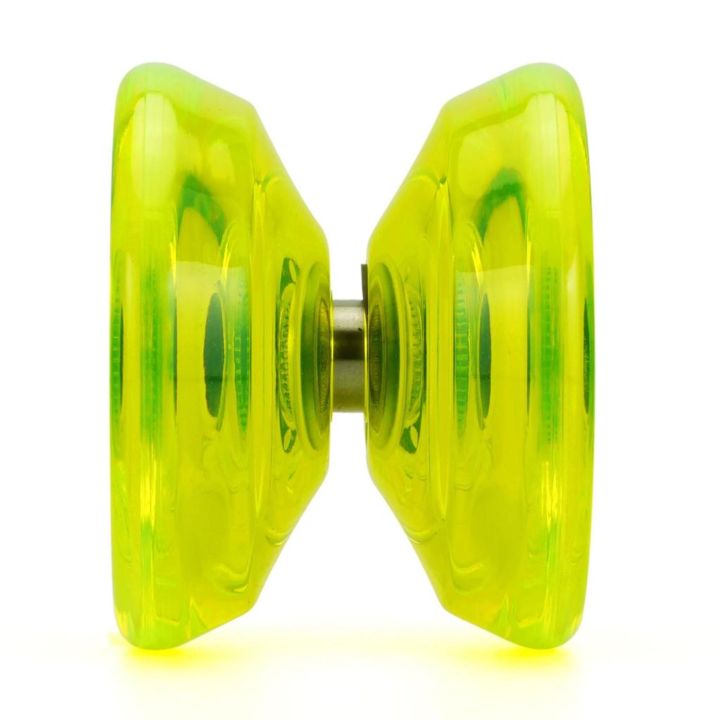 Spin Gear Spin Gadget Crystal Yo-Yo for Beginners - Metal Ball Bearings for Long Spin! (Yellow)
