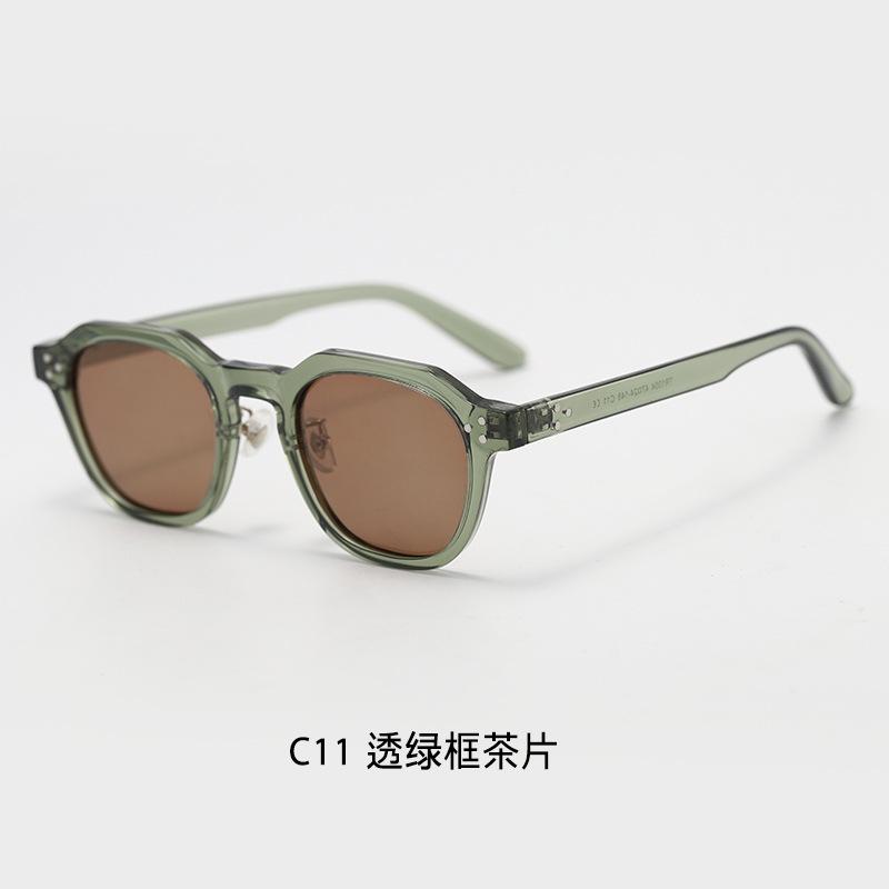 Vintage American style TR90Unique Punk Style Polygonal Polarized Sunglasses for Men, Street Style Trendy Sunglasses for Women