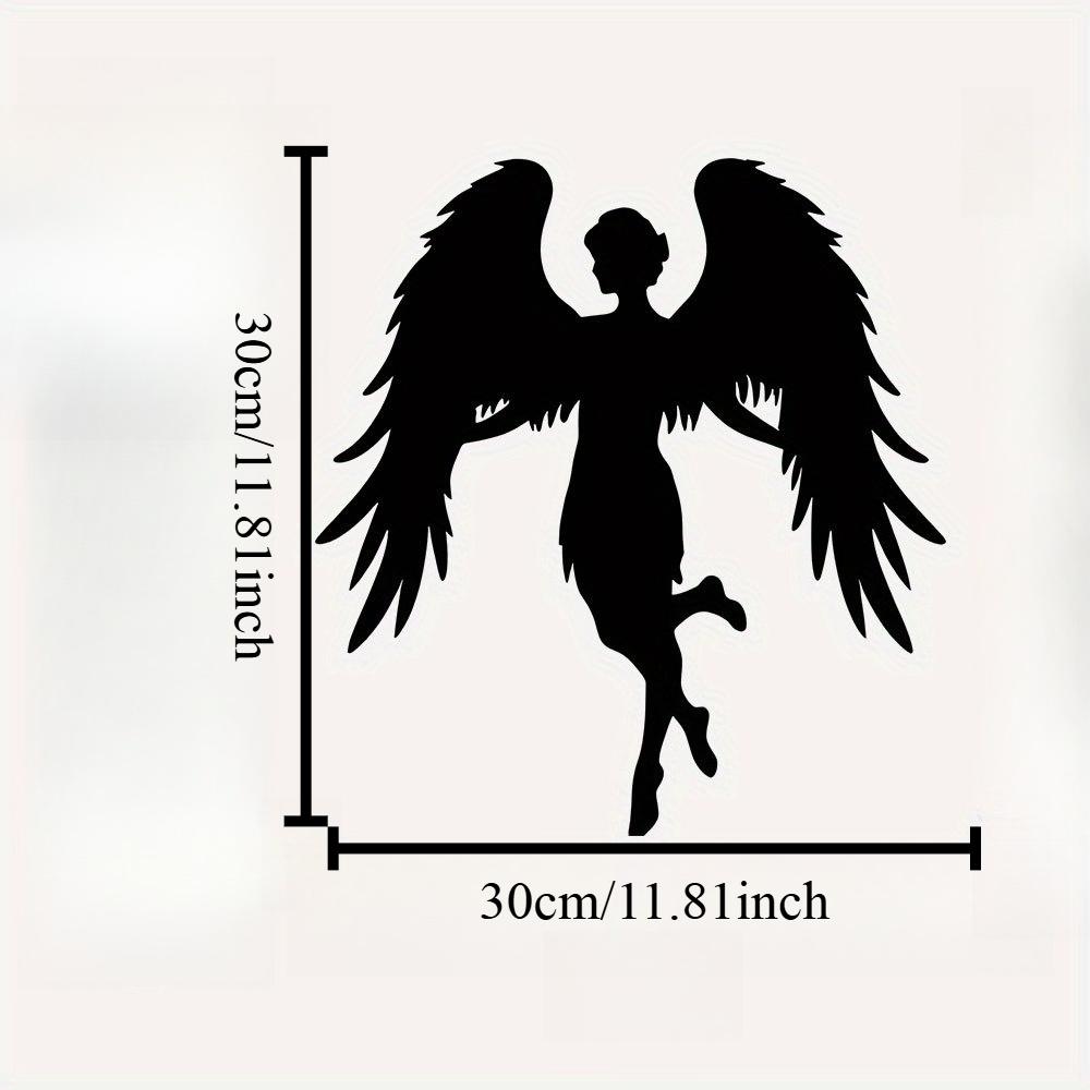 Modern Angel Wings Metal Wall Art Iron Decor for Living Room Bedroom Kitchen Garage Outdoor Garden Sturdy Construction Halloween Home Accent