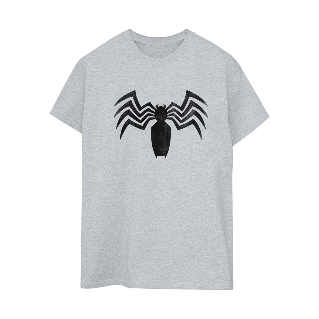 Marvel Womens/Ladies Venom Spider Logo Emblem Cotton Boyfriend T-Shirt