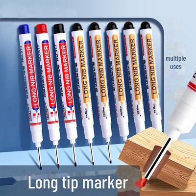Waterproof Long Head Oily Marker Pen for Woodworking & Tile