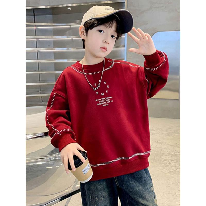 Jungen Sweatshirt mit Farbverlauf und langen Ärmeln - Herbst 2025 Streetstyle